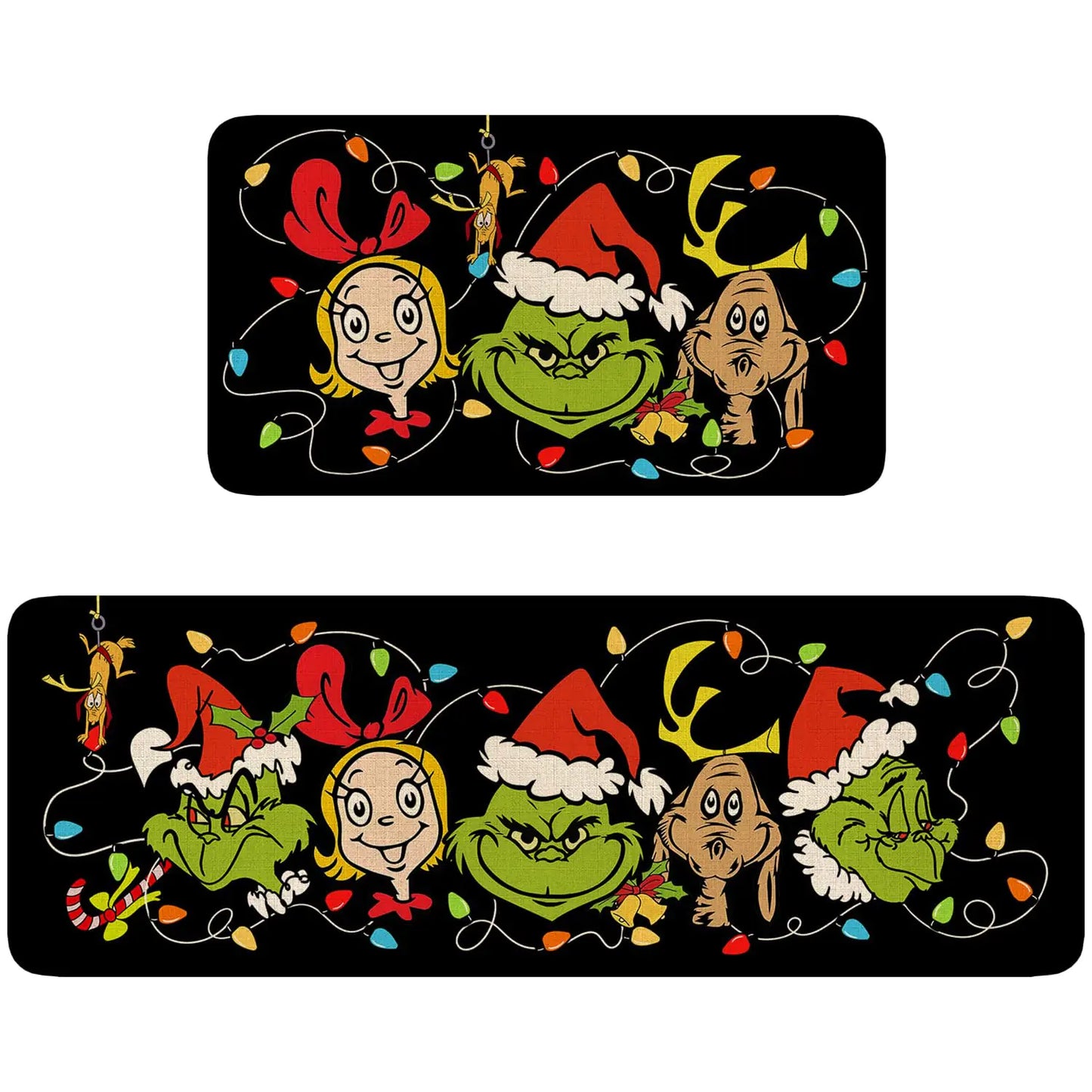 Grinch Kitchen Mat Duo