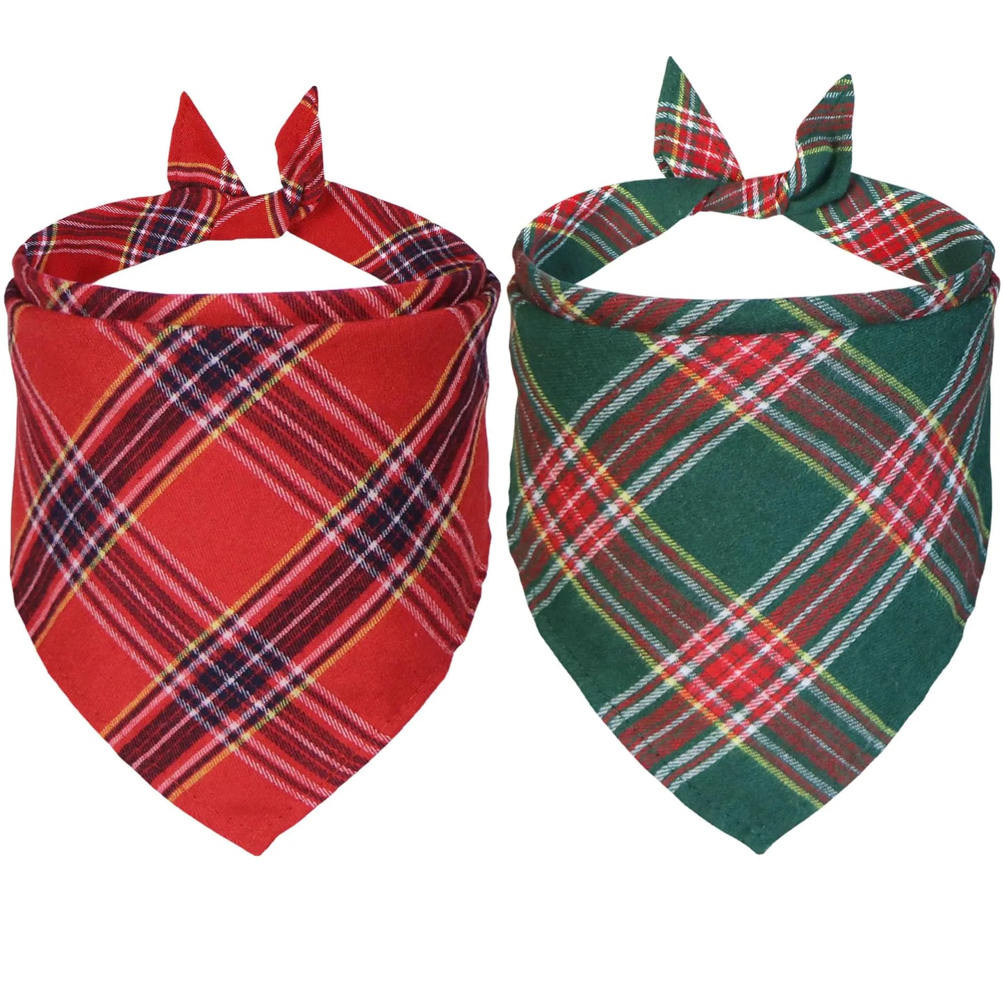 Festive Duo Dog Bandanas for Large Breeds